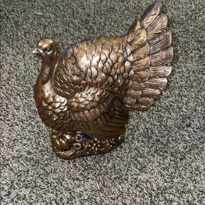 Robert Stanley Bronze Shimmering Metallic Turkey Figurine